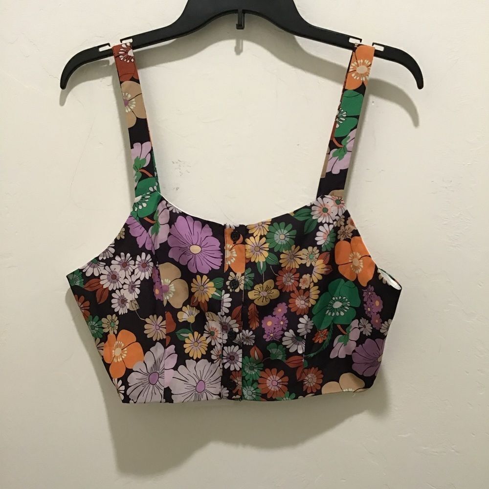 Love & Harmony womens floral crop top, NWT, large